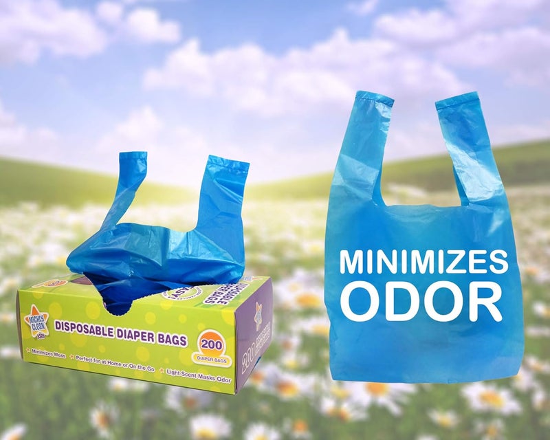 Mighty Clean Baby Disposable Diaper Bags with Light Powder Scent 300 count - Image 4