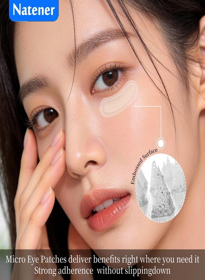 Natener 4 pairs PDRN & ECTOIN Micro Eye Patches, Under Eye Patches for Puffy eyes, Dark Circles & Wrinkle | Hyaluronic Acid, Kojic Acid, Collagen, Peptides, Vitamin C, Niacinamide - Korean Popular Eye Care - Image 4