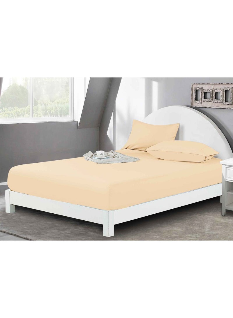 100% Microfiber Double Bed Sheet Set in Assorted Colors