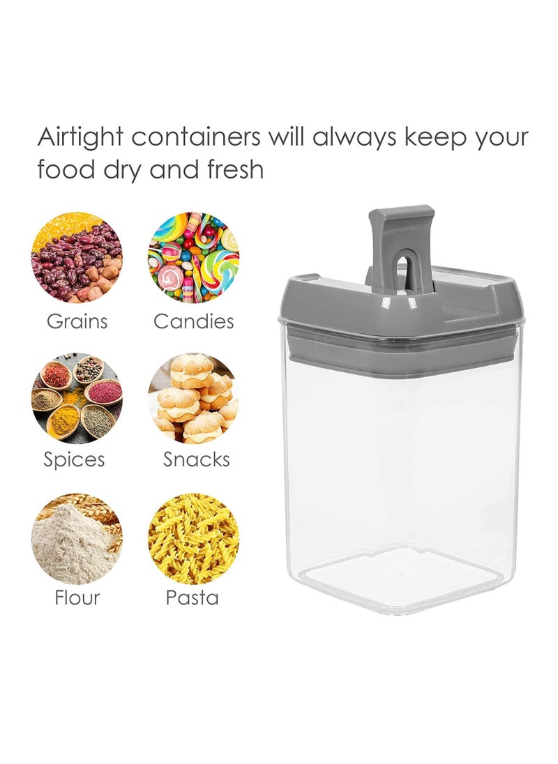 Arabest - 7 Pack Airtight Kitchen Storage Organizer, Stackable Boxes Containers with Labels, Cereal & Dry Food Storage Containers for Sugar, Snack, Baking Supplies - Image 1