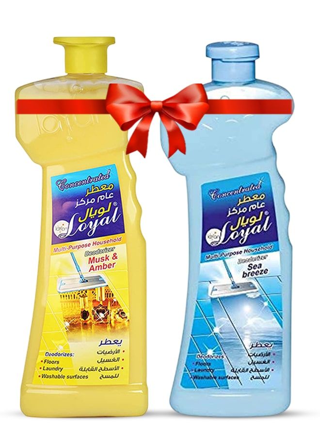 loyal Multi Purpose Household Deodorizer 2x700ml Sea Breeze + Musk & Amber