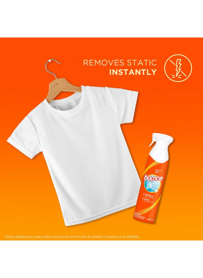 Bounce Anti Static Spray, 3 in 1 Instant Wrinkle Release, Odor Eliminator and Fabric Refresher Spray, Rapid Touch, 9.7 Fl Oz