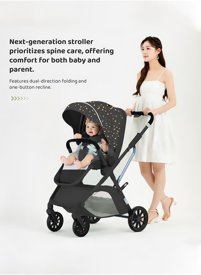Tianrui - Luxury Lightweight Baby Stroller Pram for Travel – High-View Infant Stroller with Adjustable Backrest, Tianrui Luxury Baby Stroller, Two-Way Recline, Easy Foldable Design, Five-point Safety Belt, Dual Direction – Ideal for Newborns & Toddlers - Image 1