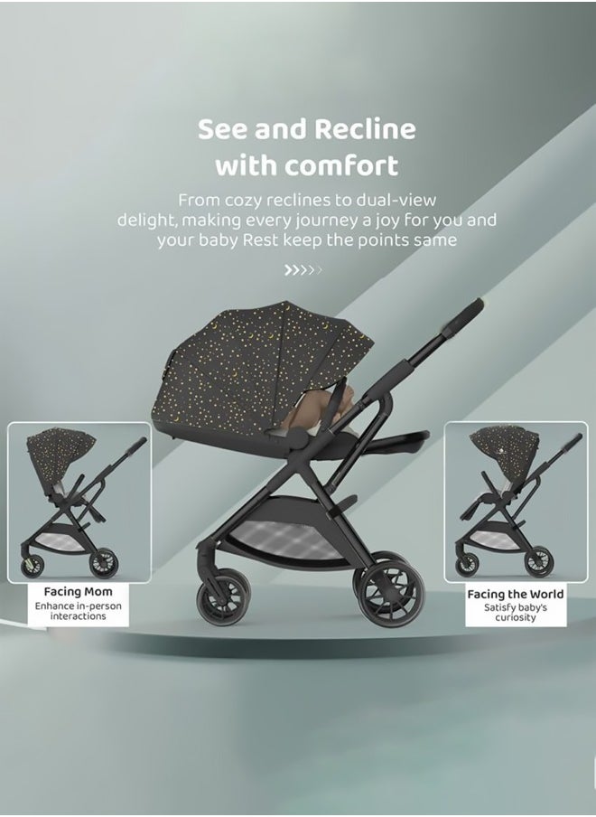Tianrui - Luxury Lightweight Baby Stroller Pram for Travel – High-View Infant Stroller with Adjustable Backrest, Tianrui Luxury Baby Stroller, Two-Way Recline, Easy Foldable Design, Five-point Safety Belt, Dual Direction – Ideal for Newborns & Toddlers - Image 1