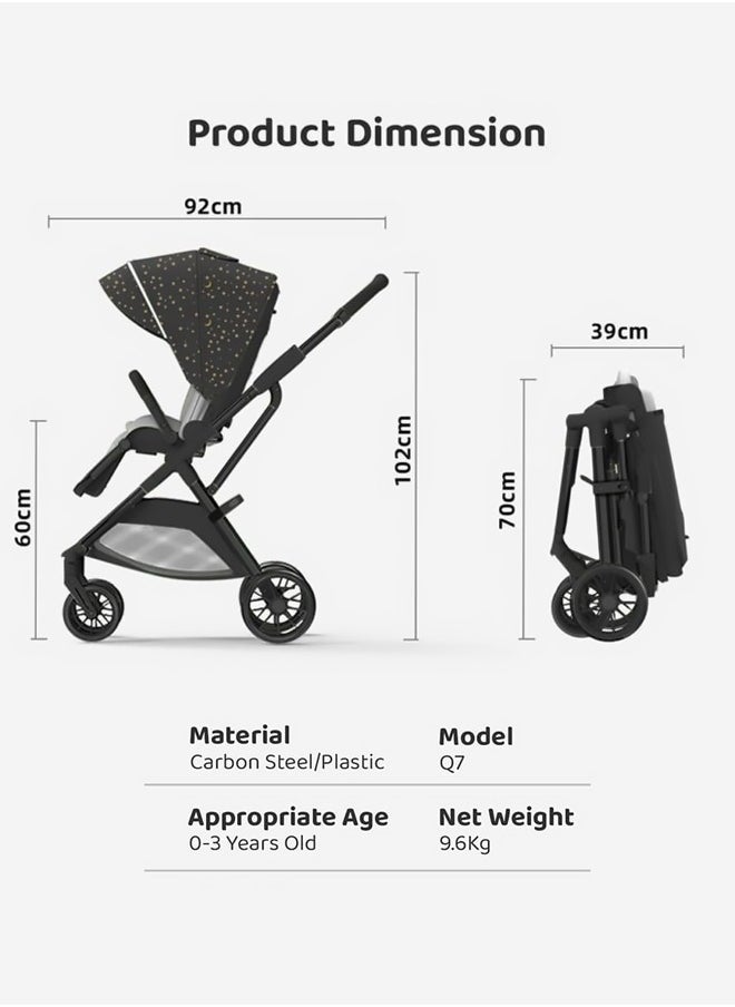 Tianrui - Luxury Lightweight Baby Stroller Pram for Travel – High-View Infant Stroller with Adjustable Backrest, Tianrui Luxury Baby Stroller, Two-Way Recline, Easy Foldable Design, Five-point Safety Belt, Dual Direction – Ideal for Newborns & Toddlers - Image 1