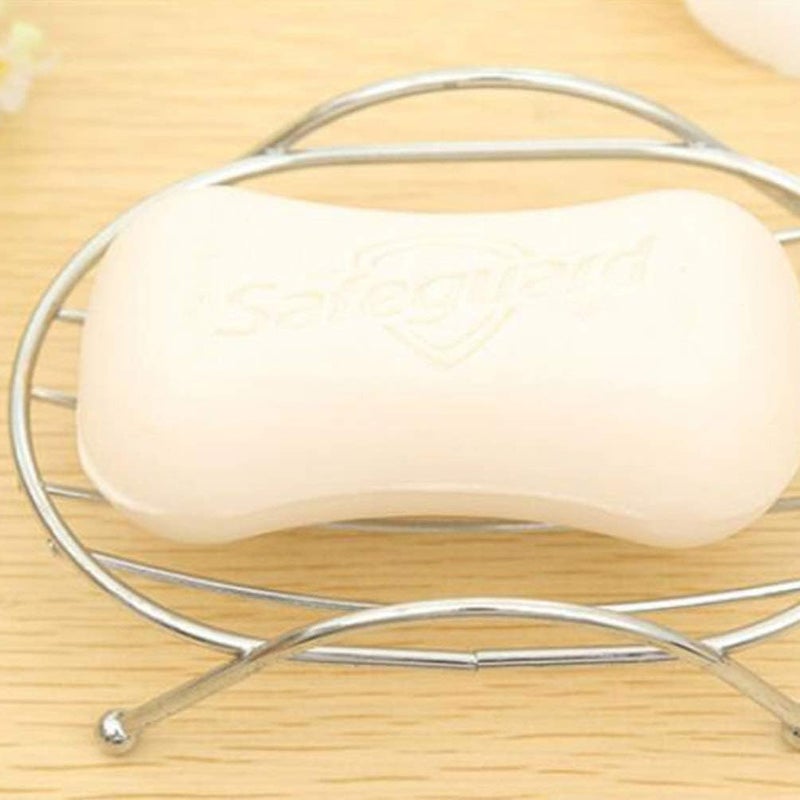 comfrt 2pcs Stainless Steel Soap Tray Shower Bar Soap Holder Drain Soap Rack for Toilet Bathroom Kitchen (Oval Square Each Pattern 1pcs) - Image 5