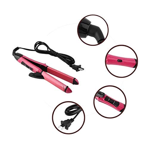 GRAVITY 2 in 1 Hair Straightener and Curler Professional Ceramic Hair Styling Tool Pink - Image 4