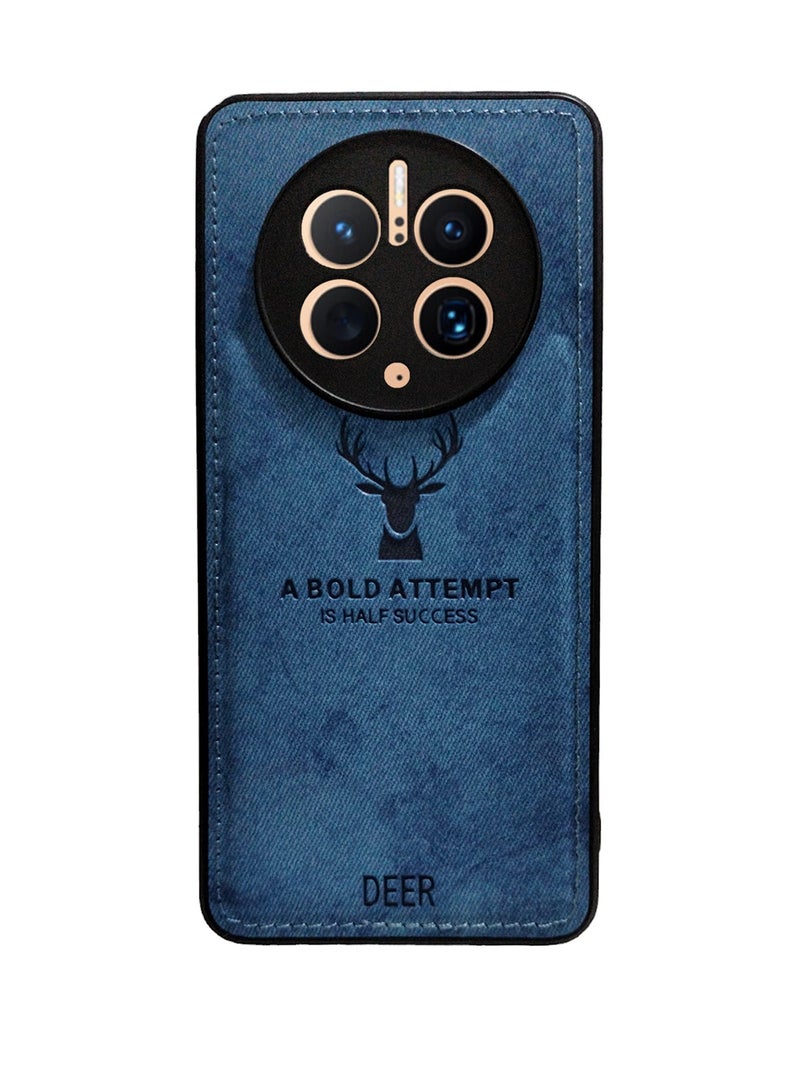 Geneaire Mate 50 Pro Digital Luxury Soft Texture Patterned TPU Cloth Case, Dirt-Resistant, Anti-Shock, Anti-Fingerprint, Full Body Protective For Mate 50 Pro (Blue)