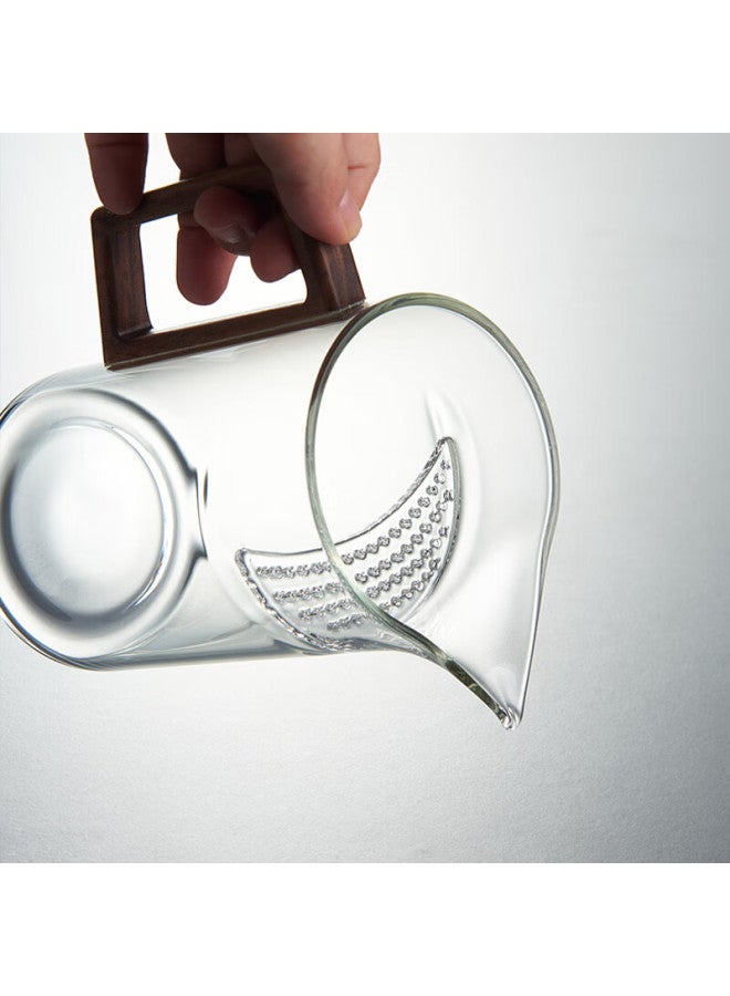Yihutea Tea Infuser Cup With Tea Separator, Crescent-Shaped Glass Cup, Heat-Resistant, Office Teapot, Single Cup For One Person - Image 3
