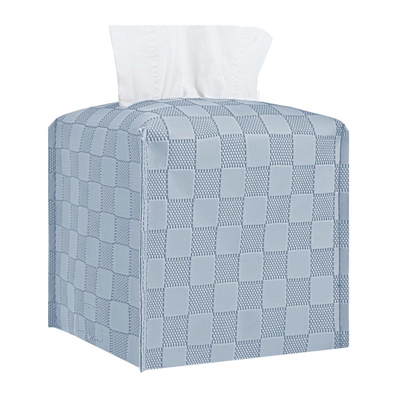 TOGETRUE Tissue Box Cover, Tissue Box Holder Square, Tissue Holders Decorative Organizer for Home Decor, Tabletop and Car, 5"X5"X5" (Blue) - Image 1