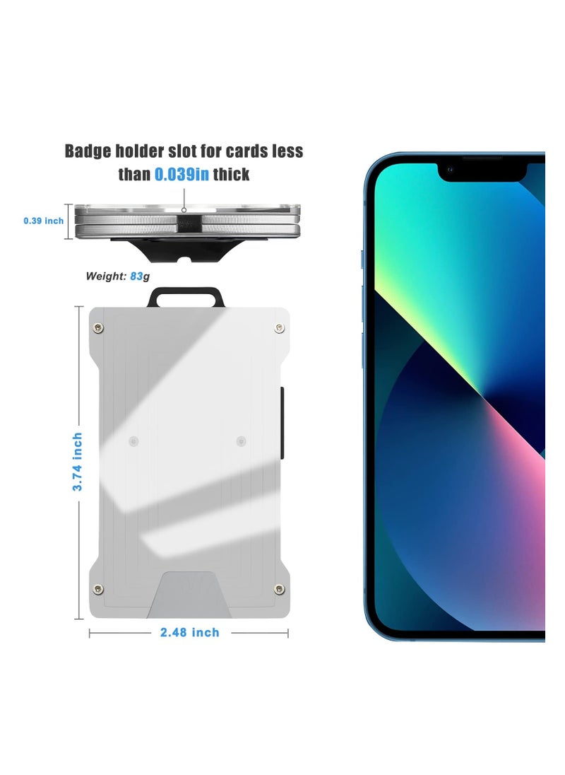 Wallet for Men, Slim Aluminum Metal Money Clip with Transparent Work Rfid Metal Wallet (Moon Silver) - pzsku/ZED99946CD42E577F913BZ/45/_/1728872070/f70f7cd5-35bd-4afd-9a58-bace1ea3062d