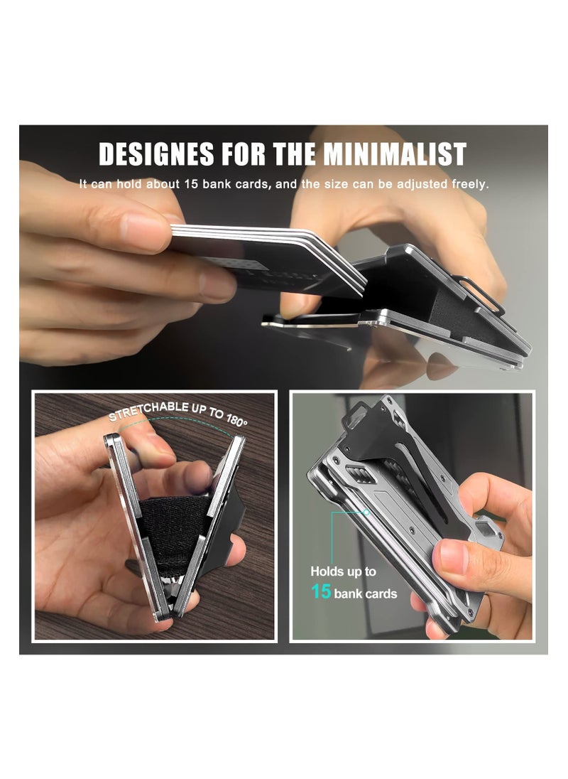 Wallet for Men, Slim Aluminum Metal Money Clip with Transparent Work Rfid Metal Wallet (Moon Silver) - pzsku/ZED99946CD42E577F913BZ/45/_/1728872079/c2366a9b-3408-4f0d-98b2-e386a1a2fd0a