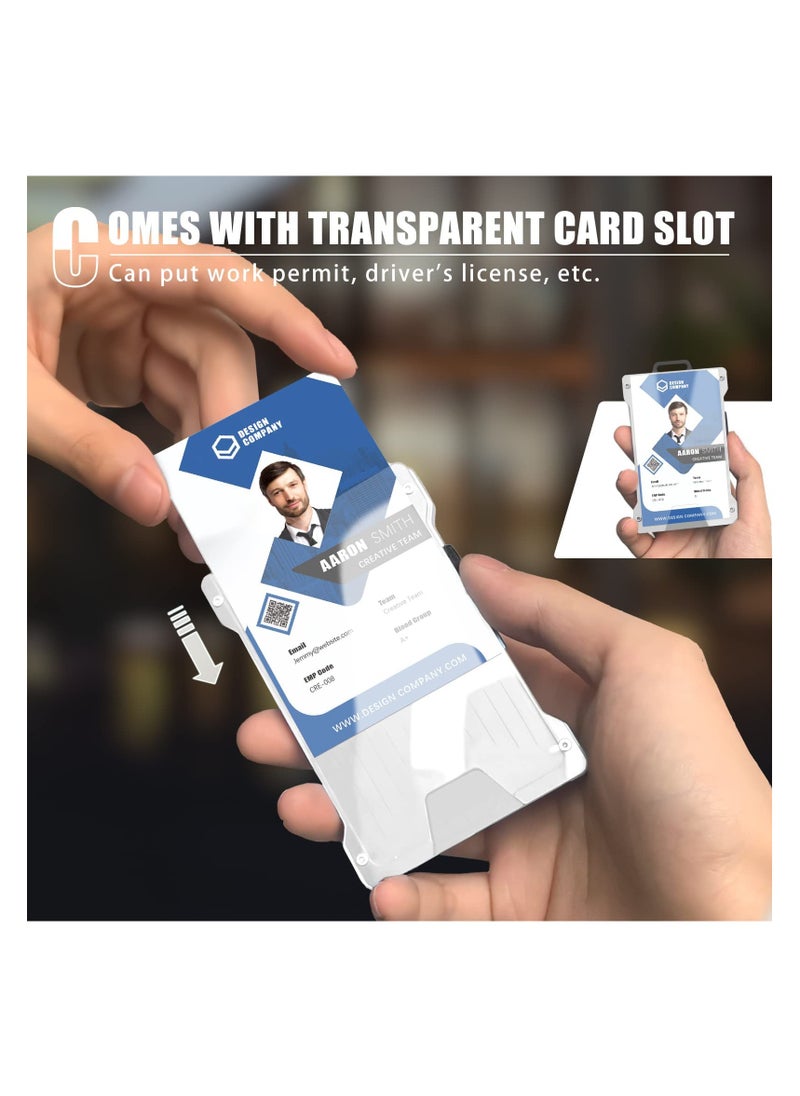 Wallet for Men, Slim Aluminum Metal Money Clip with Transparent Work Rfid Metal Wallet (Moon Silver) - pzsku/ZED99946CD42E577F913BZ/45/_/1728872683/998b2b8e-1d7a-4420-8d01-6c46e989437c