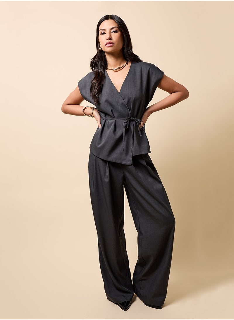 Little Mistress Front Tie Waistcoat - Image 1