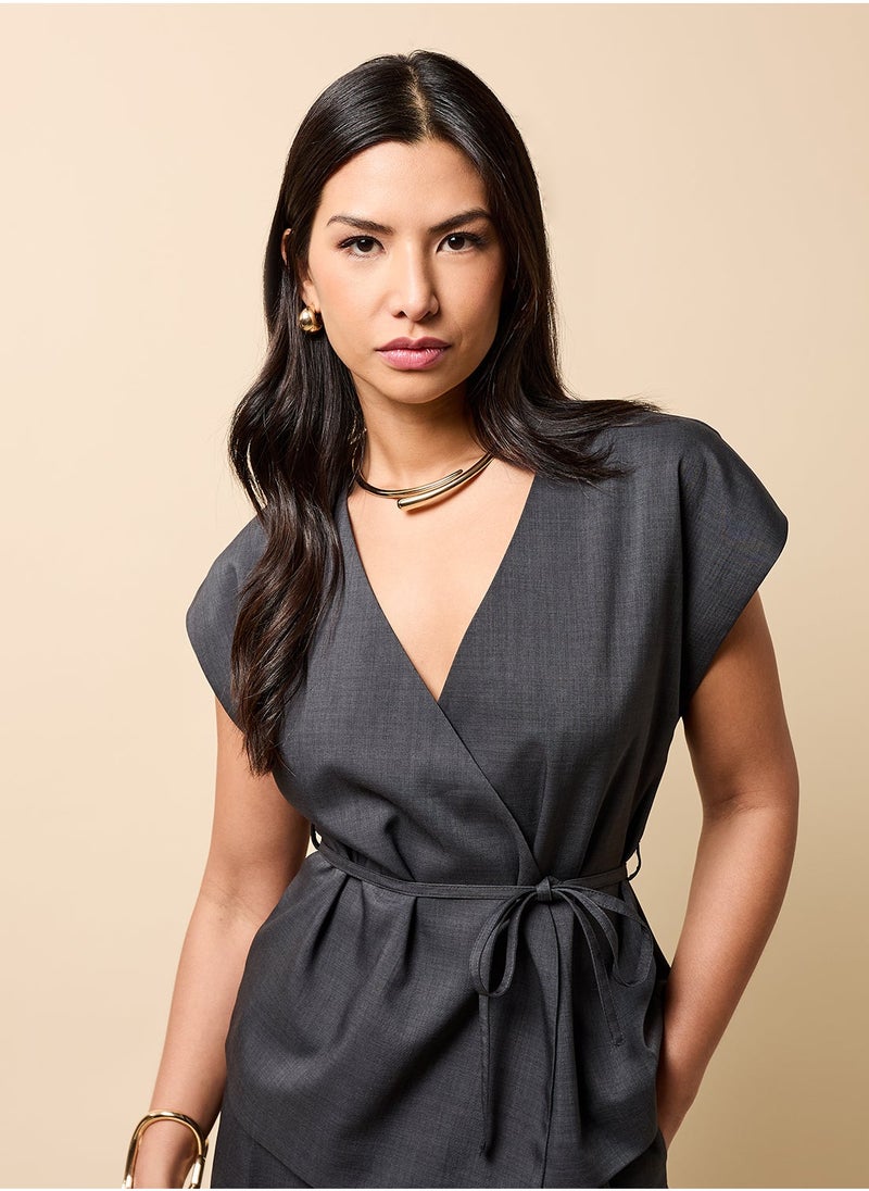 Little Mistress Front Tie Waistcoat - Image 2