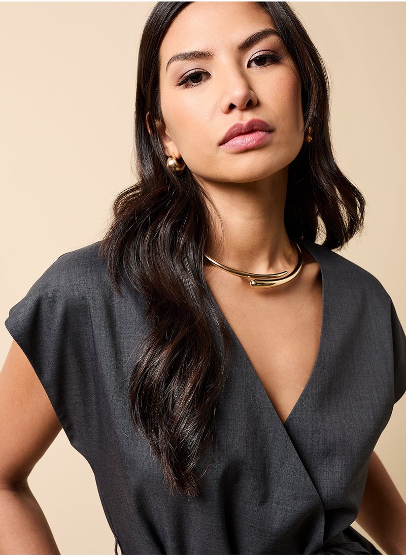 Little Mistress Front Tie Waistcoat - Image 4