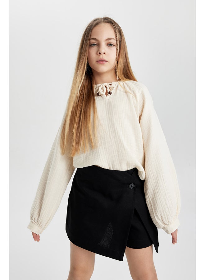 DeFacto Girl Woven Long Sleeve Blouse - Image 5