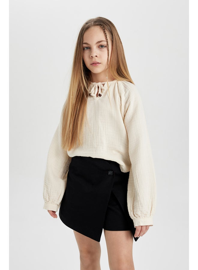 DeFacto Girl Woven Long Sleeve Blouse - Image 1