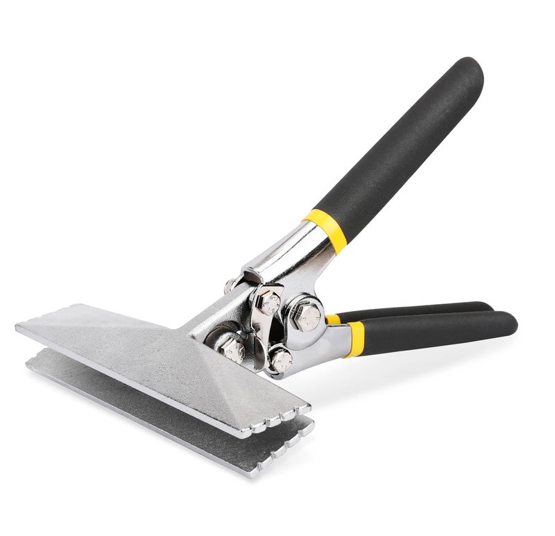 HURRICANE Sheet Metal Hand Seamer, 6 Inch Straight Jaw Sheet Bender Tools for Flattening Metal, Bending Pliers with Double Dipped Cushion Handle, Grip Strength and Versatility