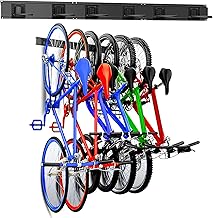 WALMANN Bike Hooks for Garage Wall Vertical, 6 Bike Storage Rack Space Saving Wall Bike Mount Holds Up to 300LBS, Pack - Image 1
