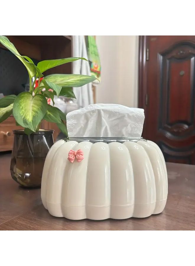 مسحوق الكريم صندوق المناديل الحديث بلاستيك متين توفير المساحة ديكور منزل بسيط - Image 3