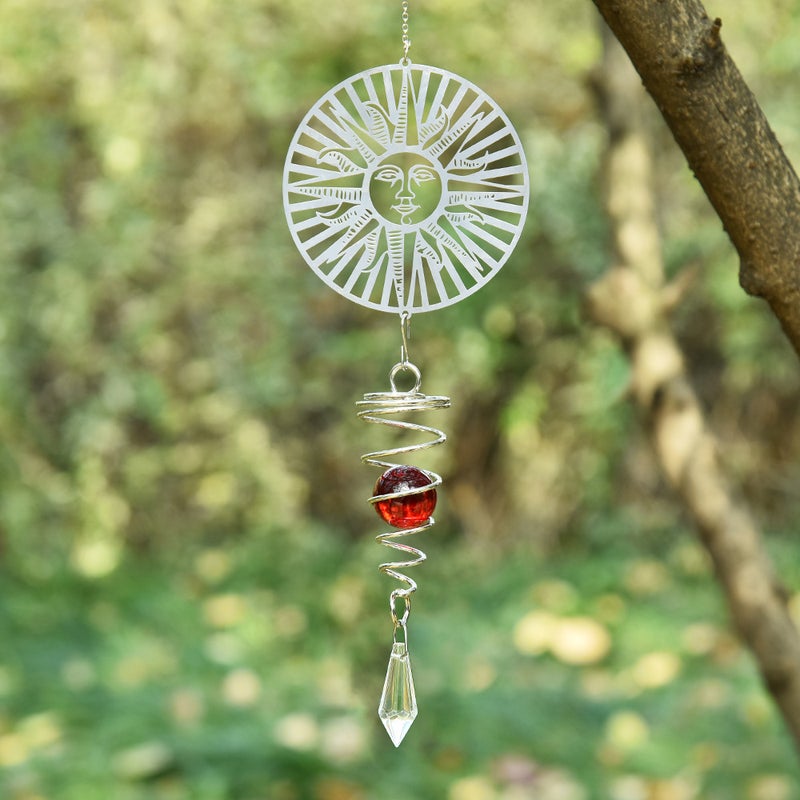 Sun Catcher Southeast Asia Metal Wind Bell Rotary Diy Accessories Crystal Ball Wind Bell Sun Catcher - Image 3