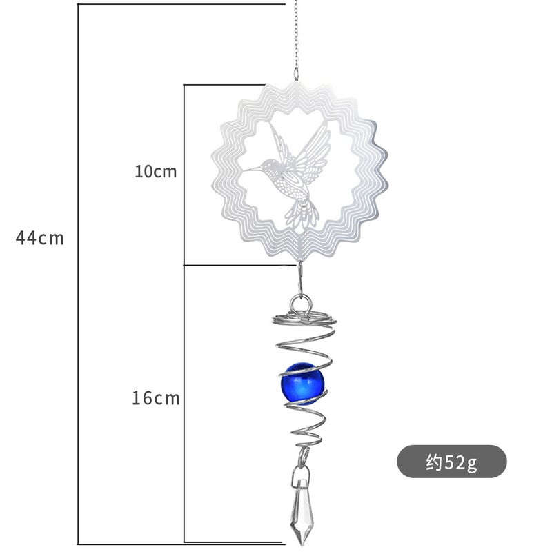 Sun Catcher Southeast Asia Metal Wind Bell Rotary Diy Accessories Crystal Ball Wind Bell Sun Catcher - Image 1