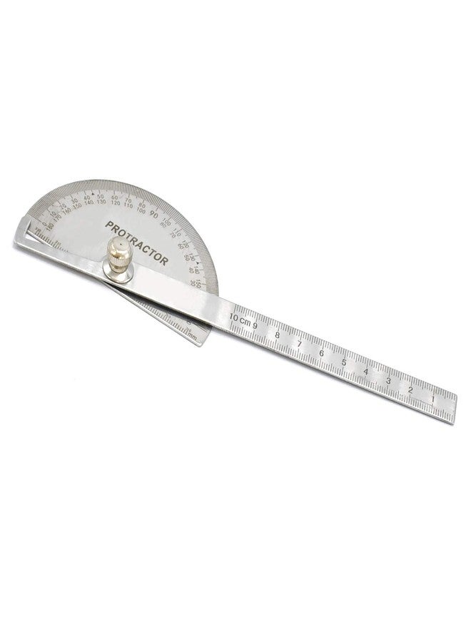 AAProTools Steel Protractor 0-180 Degrees with Round Head Stainless WG-004 - Image 1