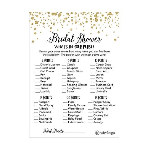 Hadley Designs Gold Bridal Shower Games for 25 Guests – Fun and Hilarious Bridal Games for Showers, Wedding Shower, Engagement, Classy Party Activities - Image 1