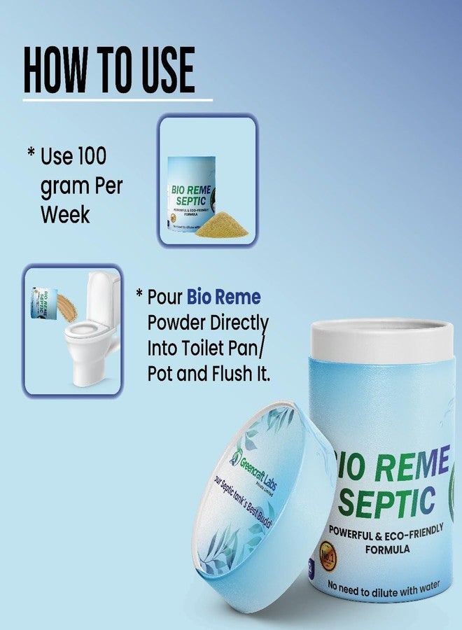 Bio Reme Septic Tank Cleaning Powder 500 Gms with Active Bacteria Formula for Odour Control, Eco Friendly Septic Care Treatment for Low Maintenance Household and Commercial Systems - Image 5