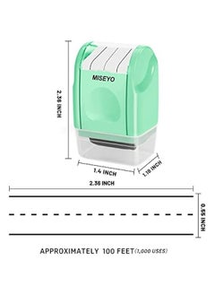 Generic Mint Green Self-Inking Line Rolling Stamp for Kids to Practice Dashed Handwriting Lines  - Image 2