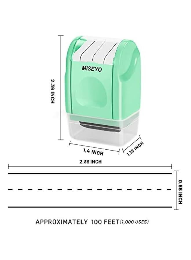 Generic Mint Green Self-Inking Line Rolling Stamp for Kids to Practice Dashed Handwriting Lines - Image 2