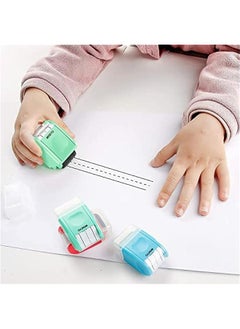 Generic Mint Green Self-Inking Line Rolling Stamp for Kids to Practice Dashed Handwriting Lines  - Image 4