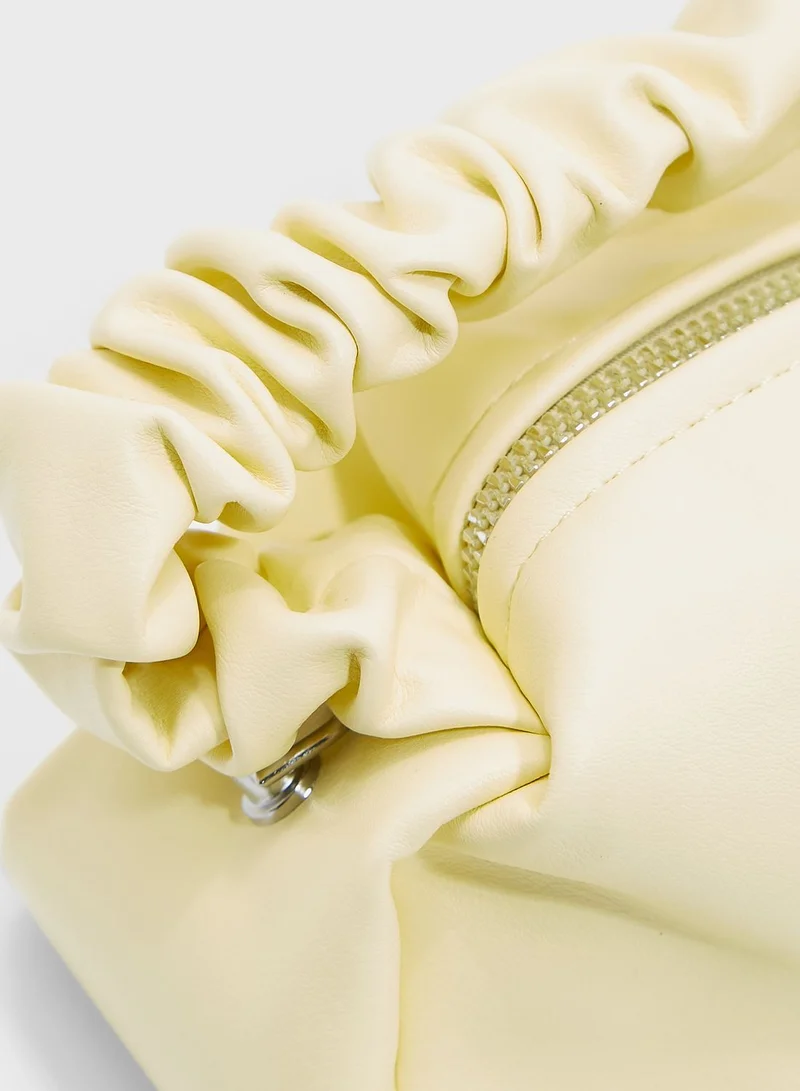 Ginger Scrunch Handle Handbag