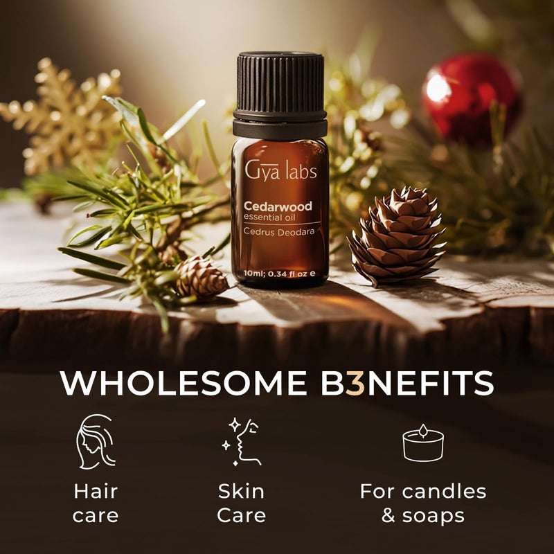Cedarwood Essential Oil for Hair and Diffuser - Cedarwood Essential Oil for Hair, Aromatherapy and Skin (10ml) - Image 5