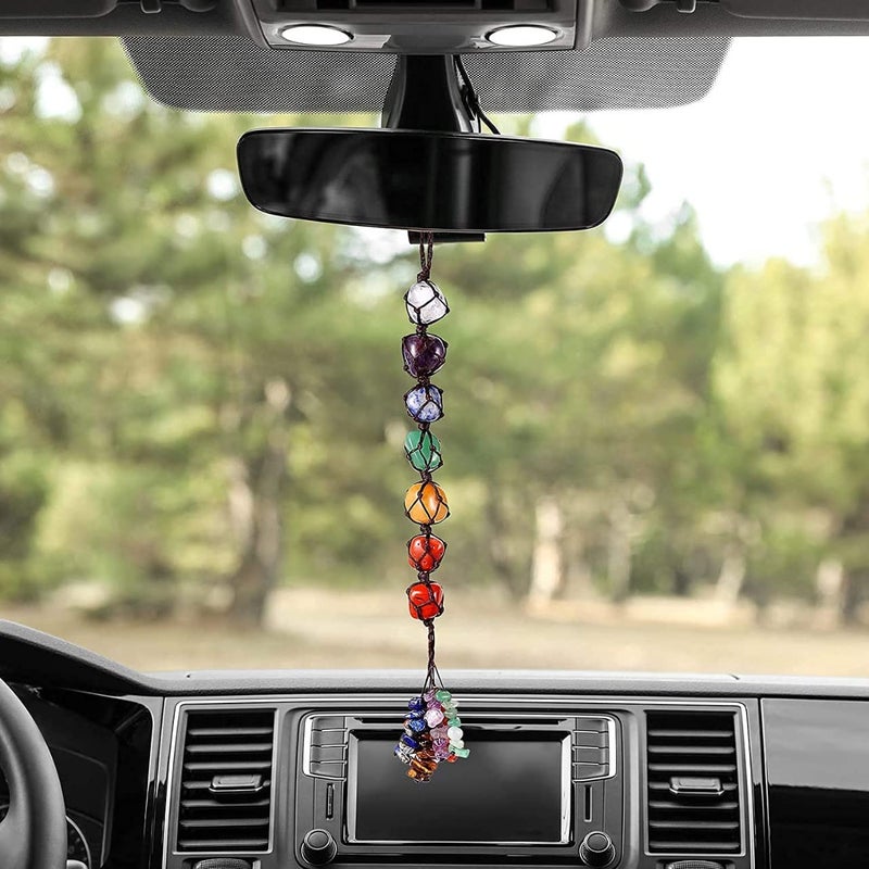 PANAKUMUS Combo of 3 Handcrafted 7 Chakra Tree of Life Pendant With 7 Chakra Tree of Life Keychain and 7 chakra Tumble Hanger for Gifting Good Luck Home Decoration - Image 5