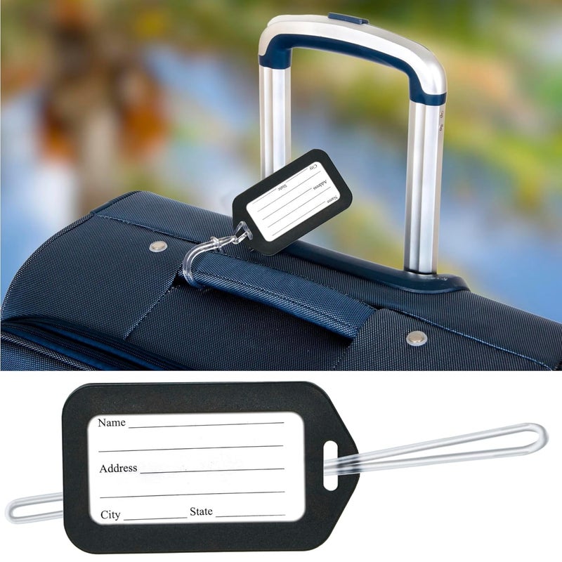 SNDIA Pack of 6 Luggage Tags, Smart Tags for Travel suitcases, Travel Bags Tags for Easily Identification of Bags (Black) - Image 5