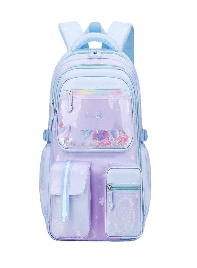 ONOTIC Kawaii Backpack for Girls, College Fancy Bag, School Bag, College Bag for Girls, Kids Gift, Bag for Girls, Bag for Kids, Trendy College Backpacks for Girls 46cms (Stationary Blue) - Image 1