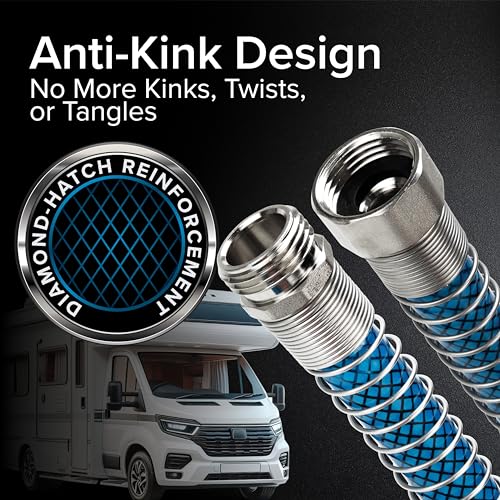 Camco TastePURE 35-Foot Premium Camper/RV Drinking Water Hose - Features a Heavy-Duty No-Kink Design with Strain Relief Ends & 5/8-Inch Inside Diameter - NSF Drinking Water Safe Certified (22843) - Image 5