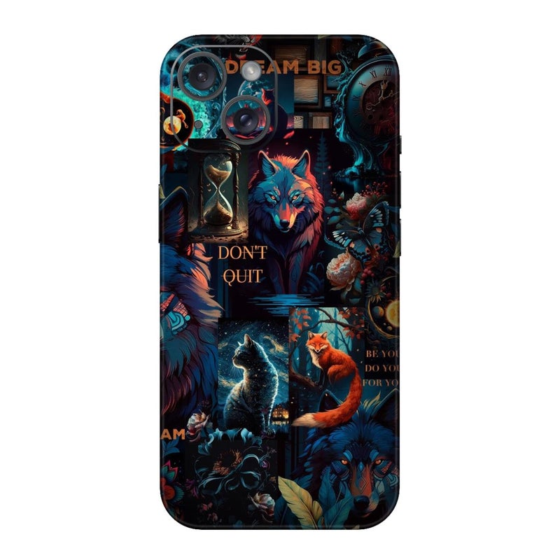 WRAP CRAFT Mobile Skin Sticker Compatible with Apple iPhone 15 Skin Not Back Cover, Camera & Back Protector Mobile Skin Wrap; Apple 15-KE-106 - Image 1