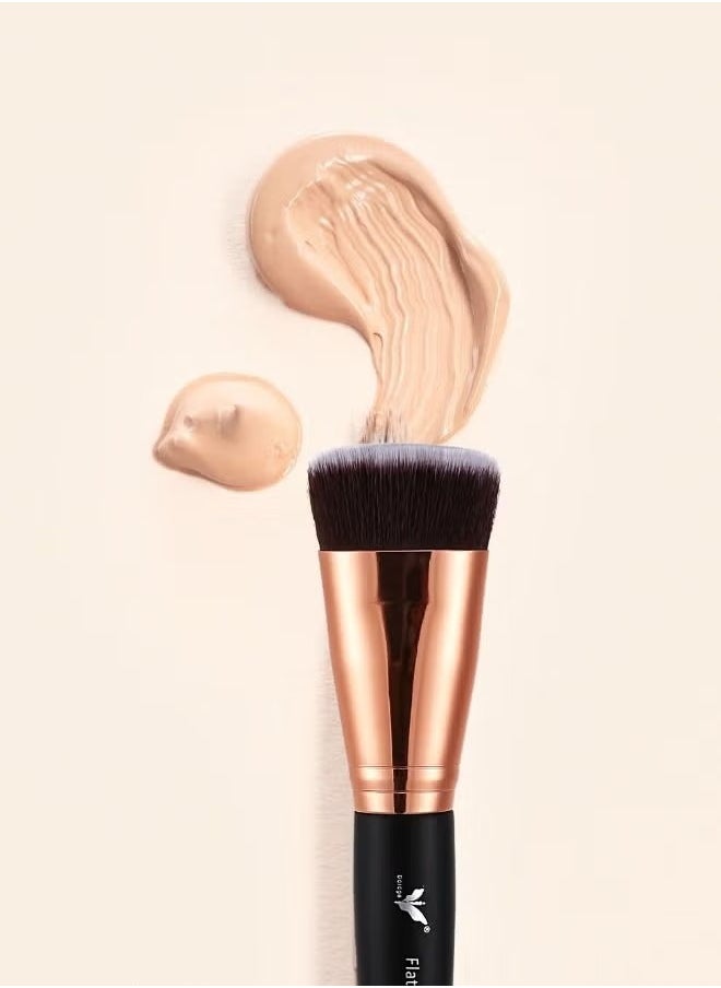 daroge Professional Flat Foundation Makeup Brush Black/Rose Gold  - Image 4