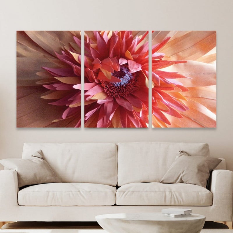 ماركتنا ثلاث لوحات قماشية فخمة بتصميم مودرن مع برواز مجوف مقاس (90×40) ثلاث قطع - Image 1