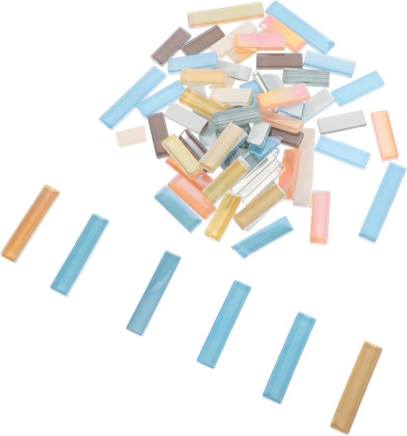 4pcs Mosaic Tiles Boards Crafts Supplies Flat Crystal Marbles Assorted DIY Mosaic Tiles Kit - Image 3