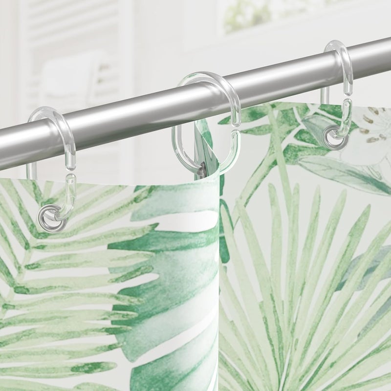 Amazer Plastic Shower Curtain Rings, Shower Curtain Hooks, 24 Pcs C Shaped Shower Hooks for Shower Curtain, Clear Shower Curtain Hooks for Bathroom - Image 5