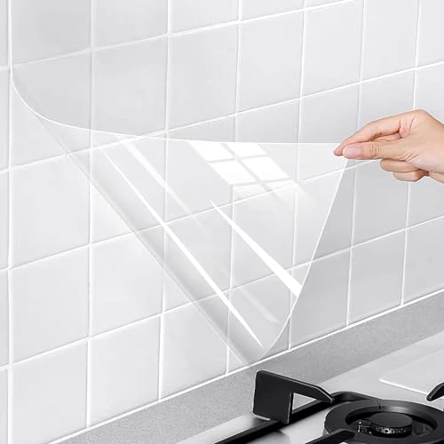 HOME13™ Clear Glossy Self Adhesive Film Covering Removable Protective Film Peel & Stick Wallpaper Oil Proof Contact Paper Shelf Drawer Liner (2 Feet x 4 Feet, Clear Glossy Film) - Image 1
