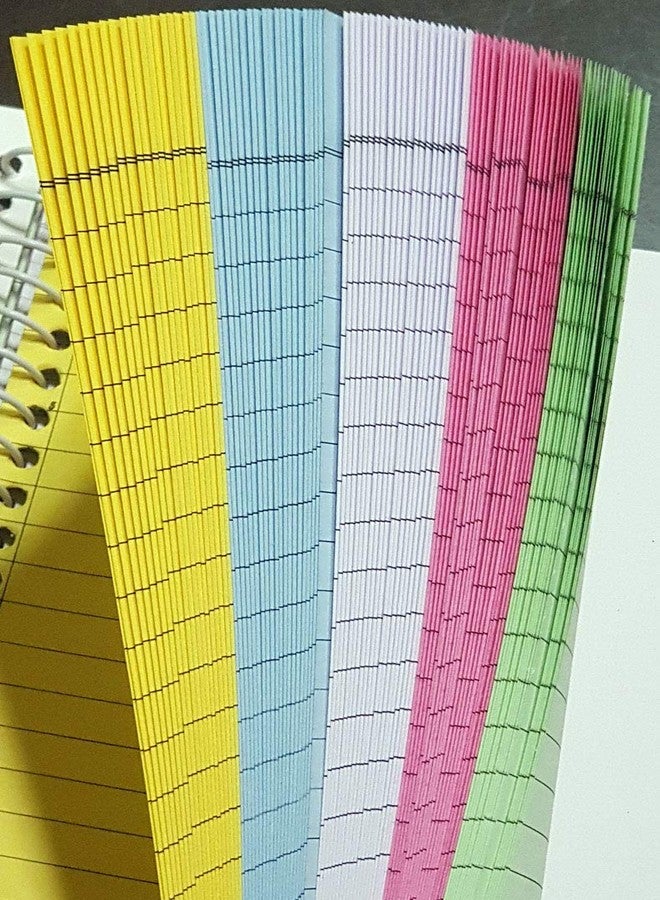 amblitz Notebook | 200 Pages | Pack of 2 Notebooks | Ruled Single Line | Short Size A5 | Contains Coloured Pages | 5 Different Colors | Code 1024 | - Image 5