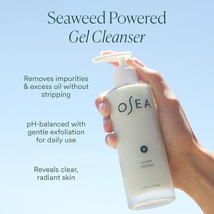 OSEA Ocean Cleanser 5 oz - Nourishing Facial Cleansing Gel - Mineral-Rich Face Wash - Gentle Face Cleanser - Clean Beauty Skincare - Vegan & Cruelty-Free Facial Wash - Image 2