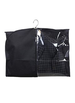 Kuber Industries Kuber Industries Half Transparent Blazer Cover|Suit covers with zip for Men, Women|Cloth Organizer for Wardrobe|Transparent Window & Premium Zipper|Pack of 12 (Black)  - Image 3