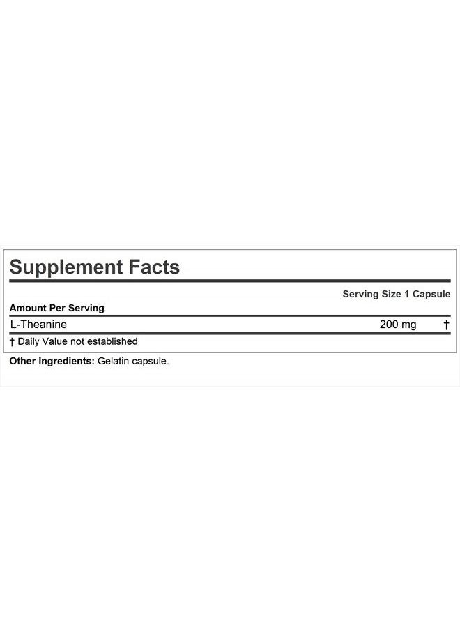 Andrew Lessman - Theanine 200 mg - 60 Capsules - Promotes The Production of The Neurotransmitters Dopamine and Serotonin. Natural Calm & Relaxed Focus Without Drowsiness. Easy-to-Swallow Capsules. - Image 1