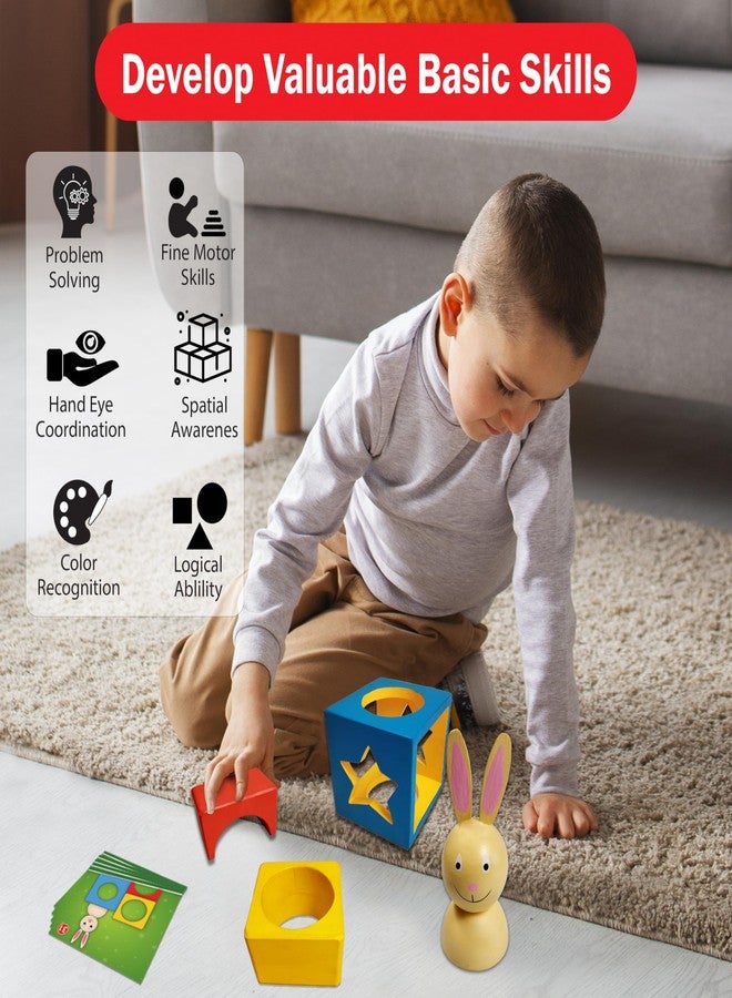 WONDRBOX Wooden Toys for Babies/Kids, Boys & Girls of 1, 2, 3, 4 Years Old Age (Multicolor) (Bunny Boo) - Image 3